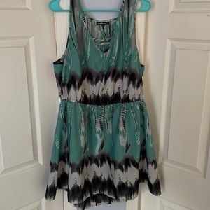 Charlotte Russe Teal and Grey Dress